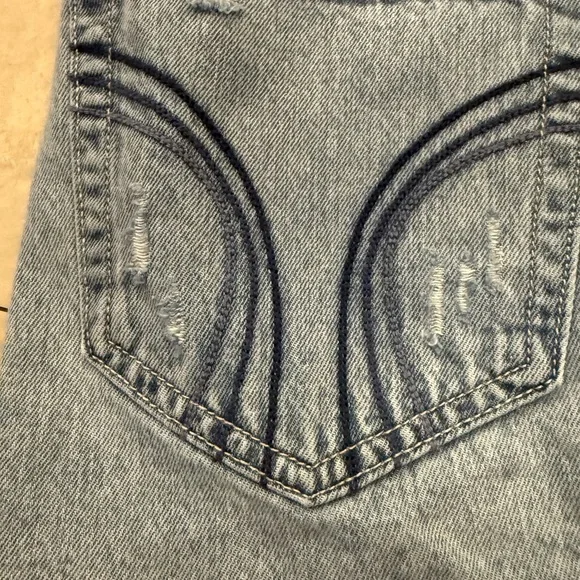 Y2K Hollister Low Rise Blue Denim Mini Skirt With Shorts Underneath 6/28 - Picture 8 of 8